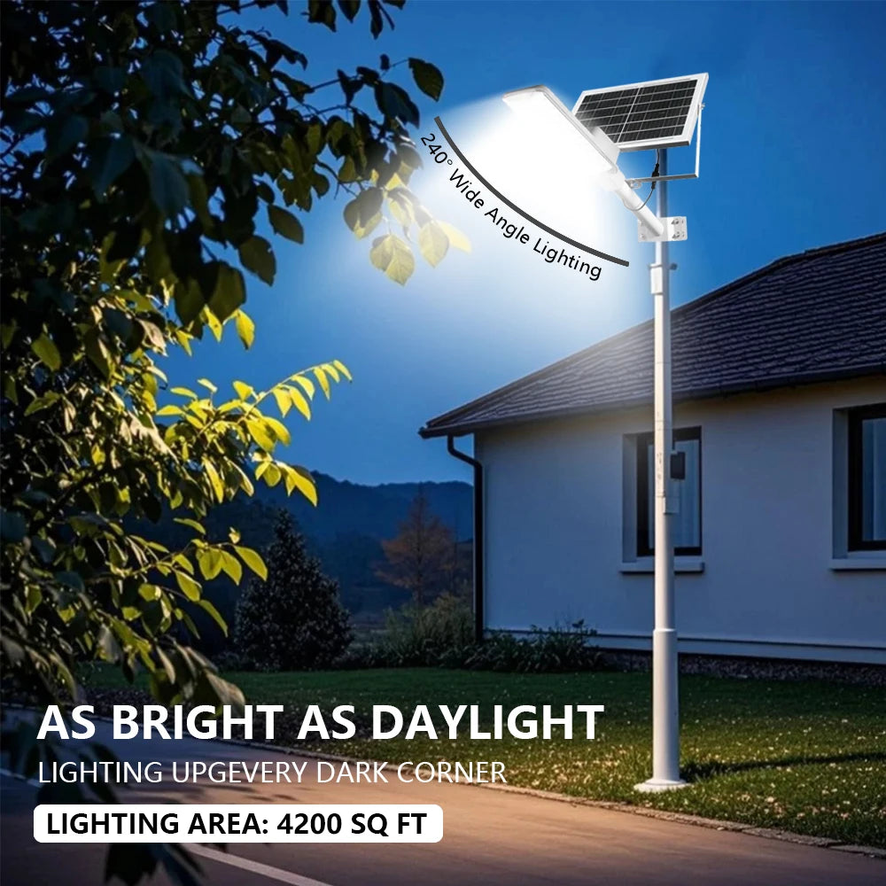 A set of 4000mAh/6000mAh outdoor solar street lamps, commercial area lighting, wall lamps, with motion sensor and remote control