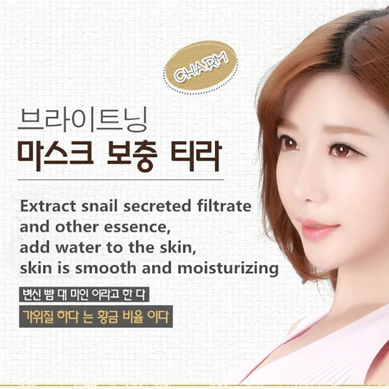 10/20/30pcs Snail Moisturizing Face Mask Anti-aging Anti Wrinkles Whitening Facial Masks Sheet Mask Skin Care Korean Cosmetics