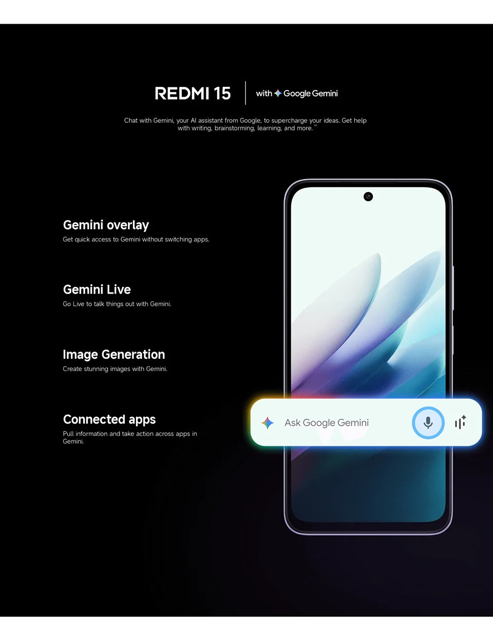 Phone Xiaomi Redmi 15 Global Version Android Snapdragon 685 128GB / 256GB ROM 6.9" FHD+ DotDisplay 50MP Camera 7000mAh 33W IP64