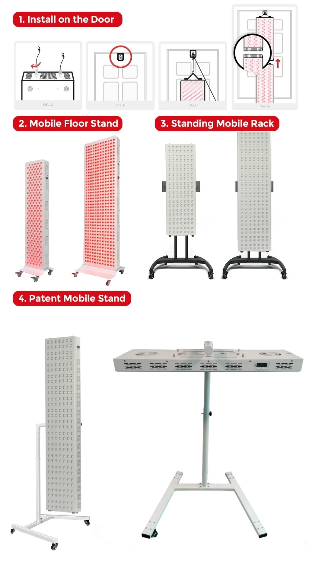 Elite Grade Red Light Therapy Panel For Face Body Dual Chip 630nm 660nm Red 810nm 830nm 850nm Near Infrared LED Beauty Devices