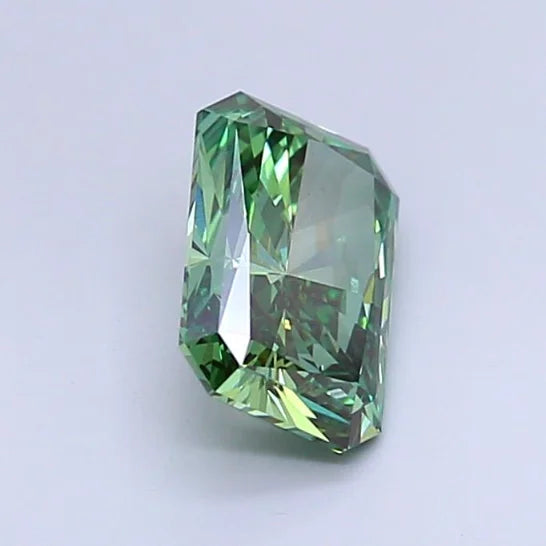 Exceptional Fancy Vivid Green Diamond 1ct Radiant Cut Loose Stone Rare Green Colored Diamond Luxury Engagement Ring Center Stone