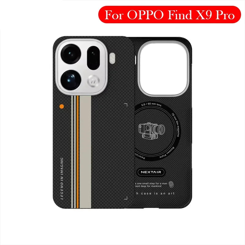 OPPO Find X9 Pro Case - Slim Carbon Fiber Military Grade Protection Tidesmit