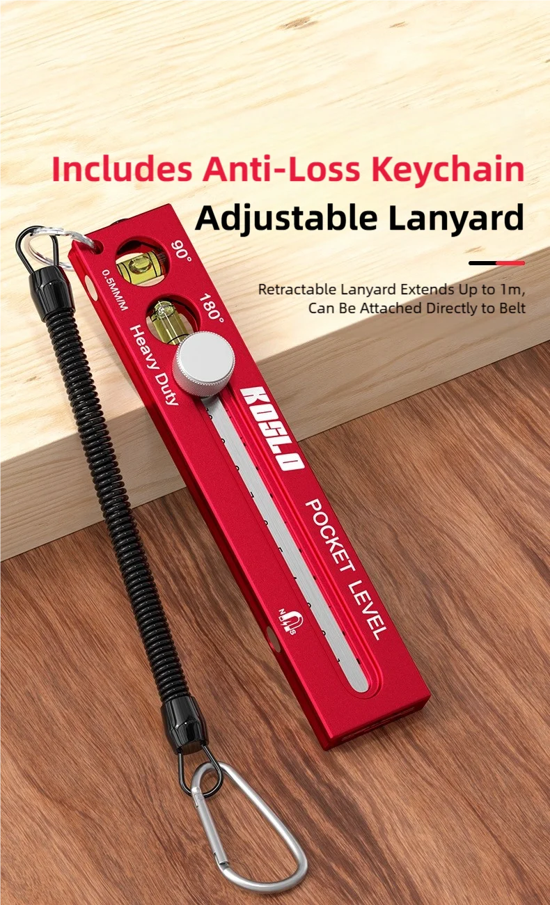 TINSOL Multi-functional Magnetic Marking Ruler Aluminum Alloy Ruler with Level Marking, Metric and Imperial, for Woodworking