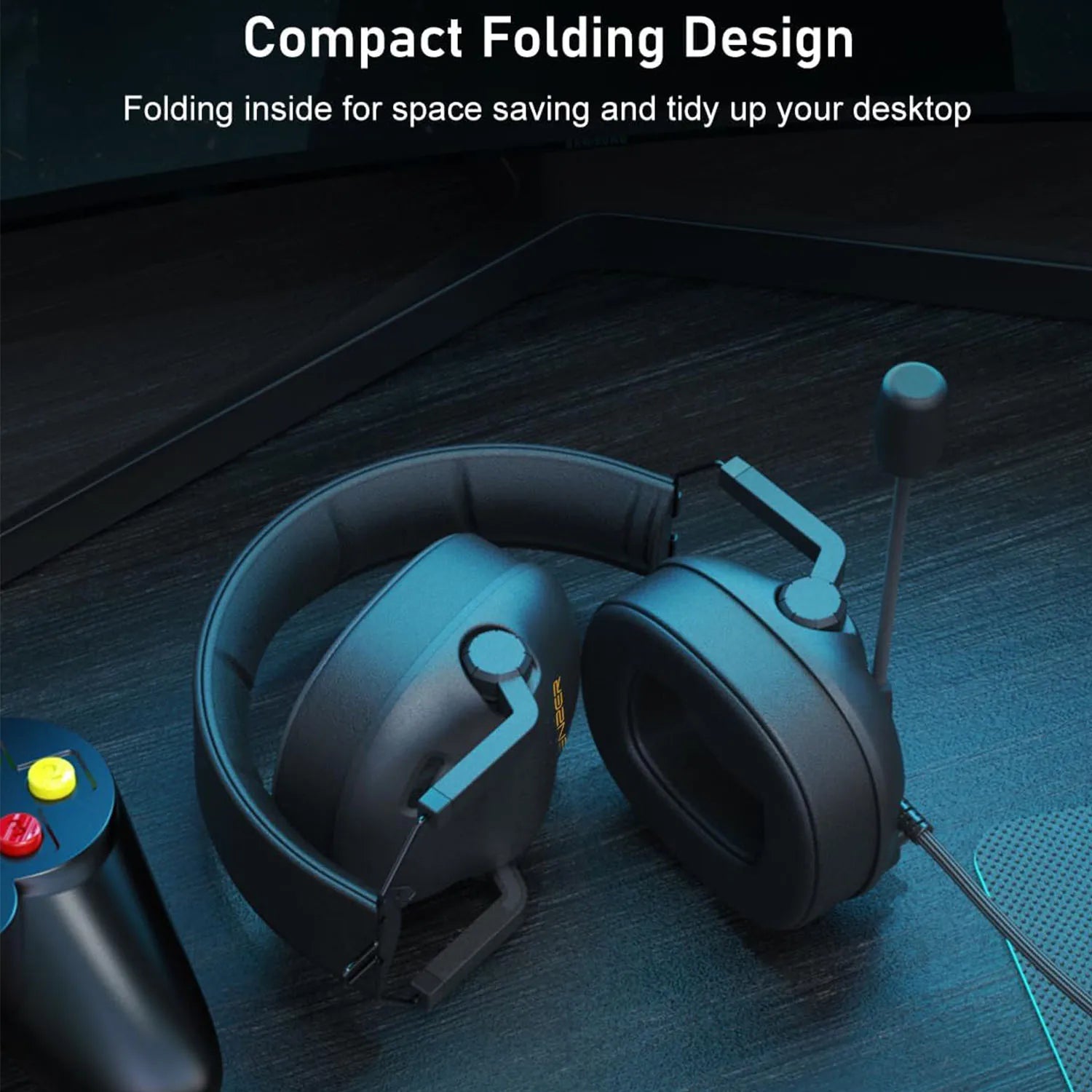 Wired Gaming Headset with Mic - Noise Cancelling PC PS5 Console Audio Tidesmit