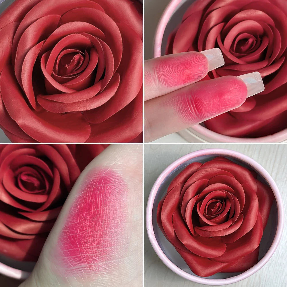 Tidesmit matte petal blush and highgloss contouring cream palette for face makeup showing product texture detail