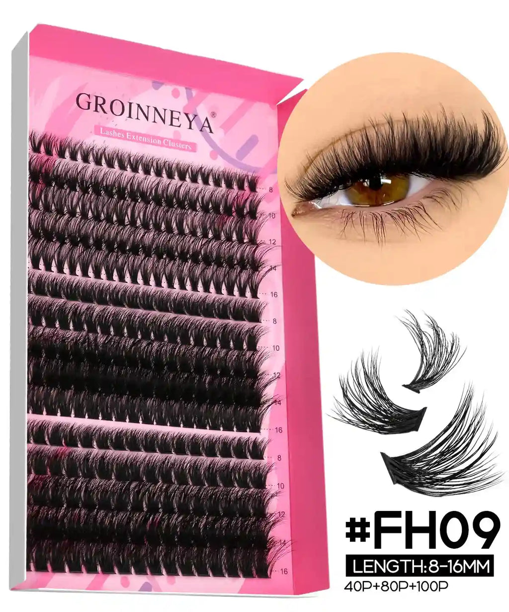 DIY Lash Extension Kit with Bond and Seal - Pro Cluster Set Lip Care Tidesmit