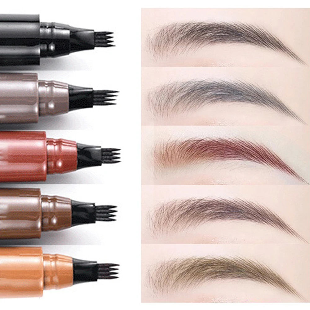 Four-Pronged Eyebrow Pencil - Smudge-Proof PMU Microblading Pen Permanent Makeup Machines Tidesmit