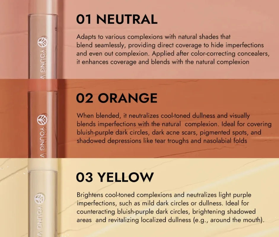 Tidesmit purple liquid color corrector for brightening skin tone and concealing dark circles in face makeup
