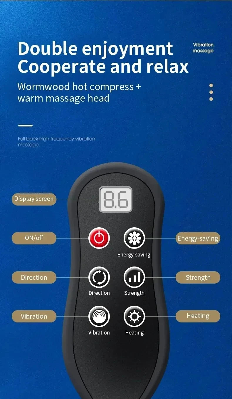 Electric Massage Pillow for Neck & Back with Heat Therapy | Tidesmit Massage Cushion Tidesmit