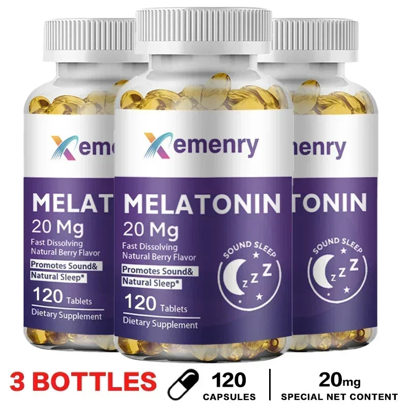 Melatonin Capsules - Sleep Dietary Supplement, to Promote Sleep Quality, Help Deep Sleep
