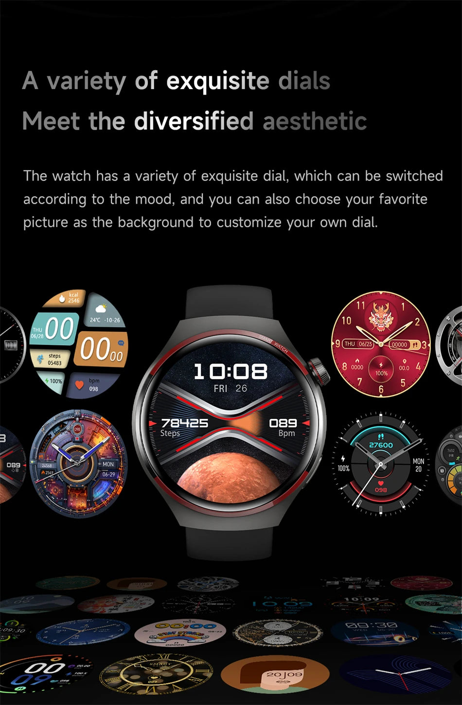 For WATCH 4 PRO Smart Watch Men Space Exploration Edition Bluetooth Call GPS NFC Heart Rate Sports SmartWatch 2026 New