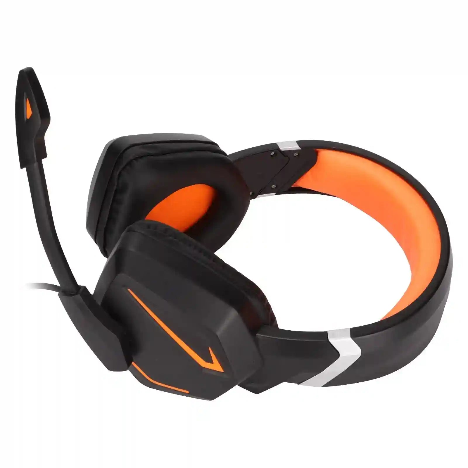 Gaming Headset with Surround Sound and Memory Foam - Black/Orange Tidesmit