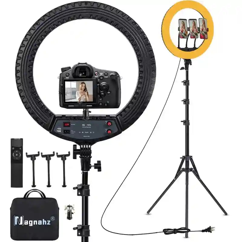18 Inch LED Ring Light with Tripod - Professional Content Creation Kit Tidesmit
