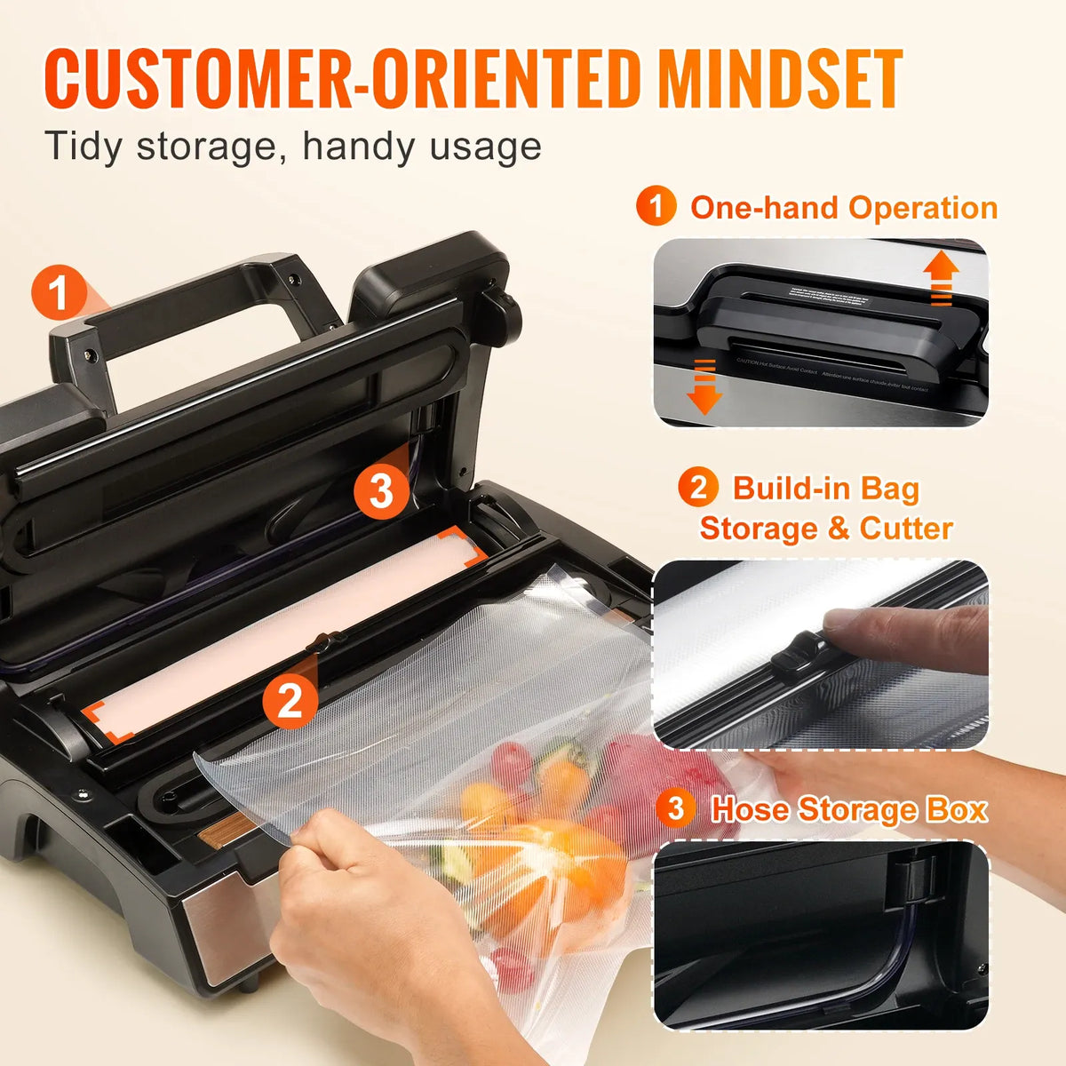 SucceBuy 130W 90Kpa Vacuum Sealer Machine
