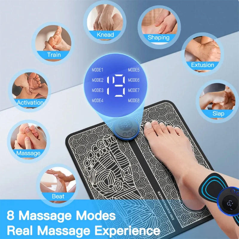 Electric Foot Massager Mat for Deep Tissue Muscle Relief - 5 Variants Body Shaping Massage Equipment Tidesmit
