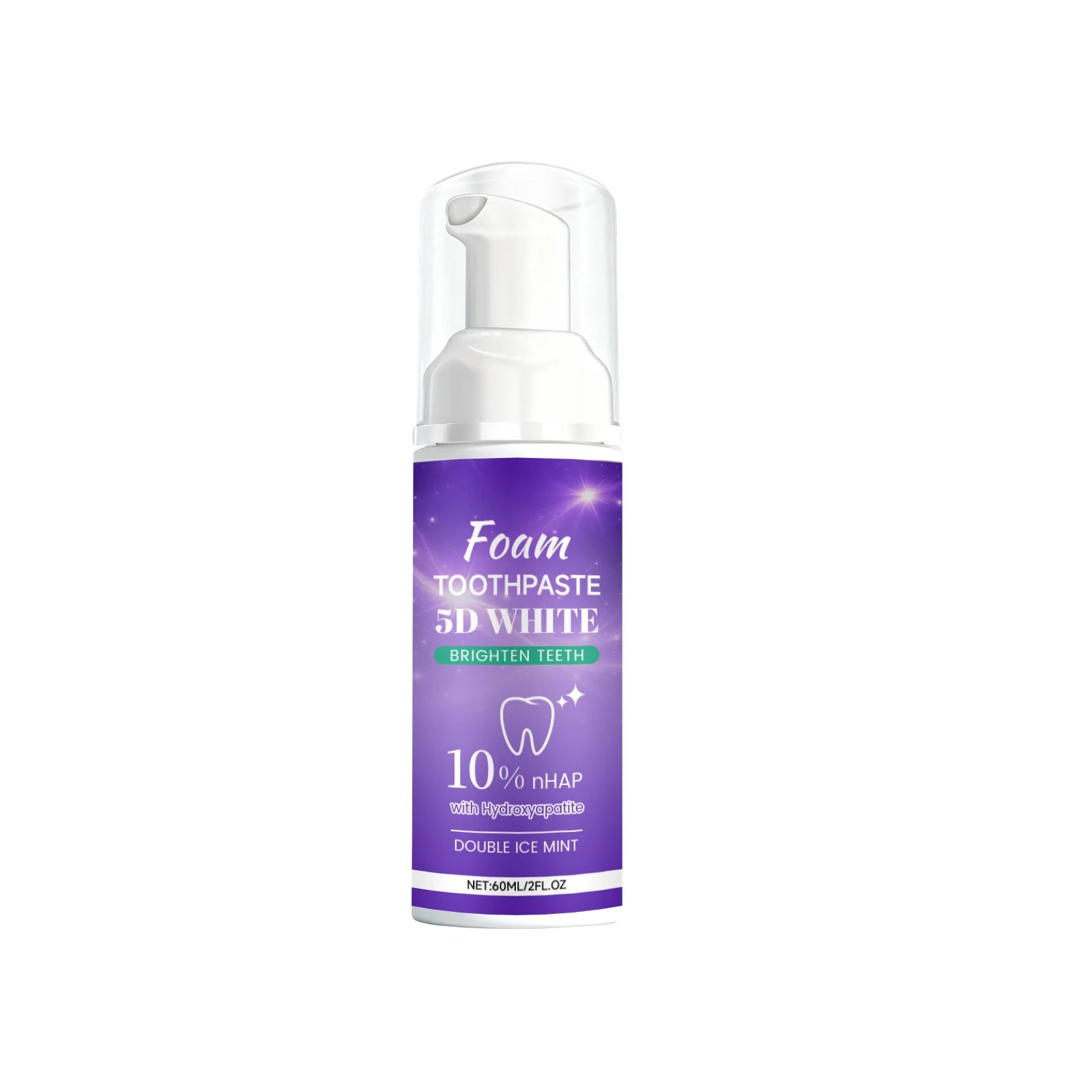 Tidesmit 5D white foam toothpaste mousse for gentle teeth whitening and daily oral stain removal