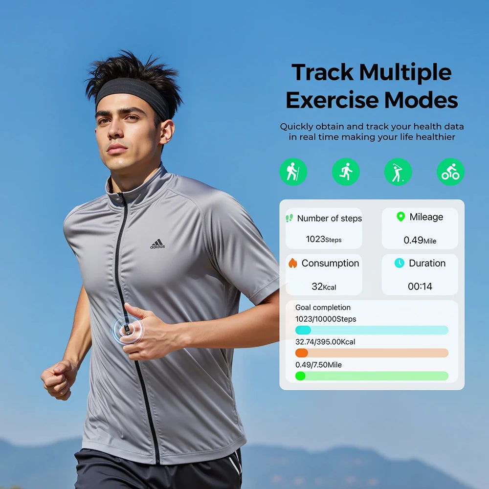 Smart Health Ring with Biometric Heart Rate and Blood Oxygen Tracking Tidesmit