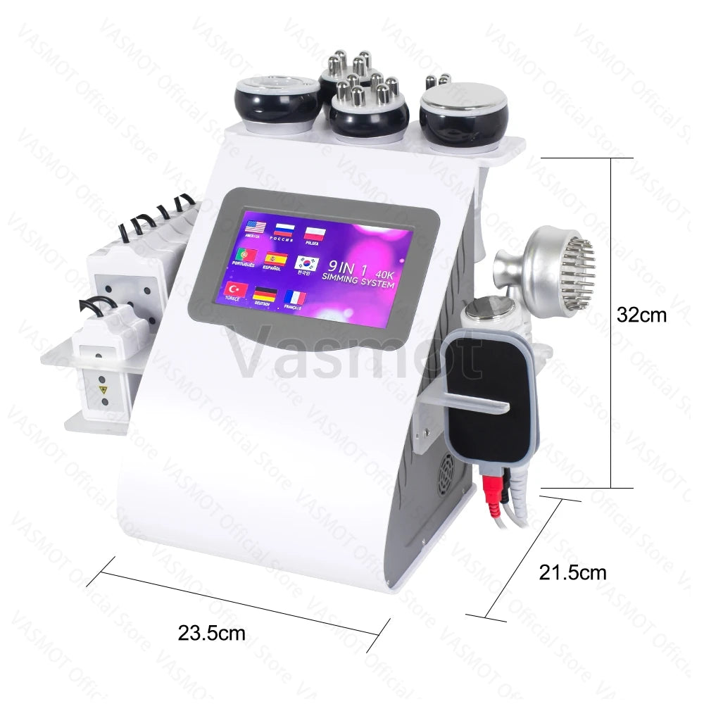 40K Ultrasonic Cavitation Body Sculpting Machine - 6-in-1 Pro Device Relaxation Treatment Tidesmit