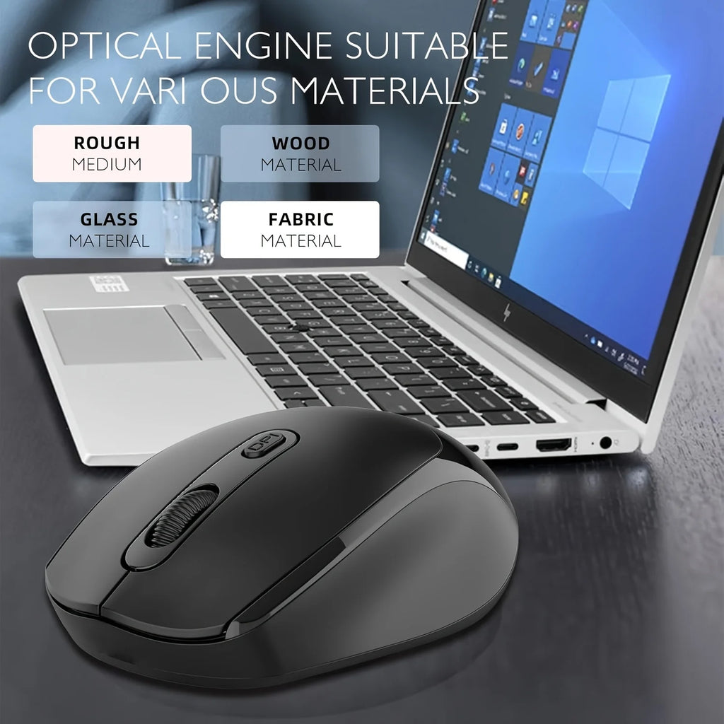 Dual Mode Wireless Mouse Bluetooth-Compatible 2.4G Wireless Mouse Computer Mice for Windows 7/8/10 Mac iOS Android Laptop Tablet