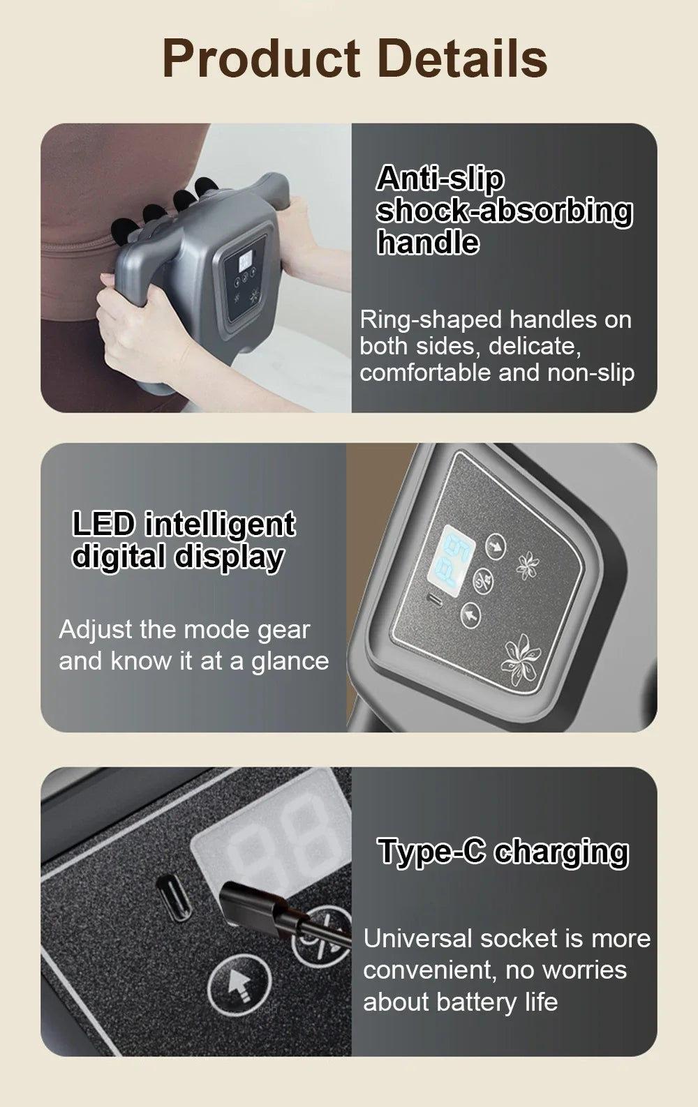 Muscle Massage Gun: 16-Speed Deep Tissue Relief & Recovery Device Body Shaping Massage Equipment Tidesmit