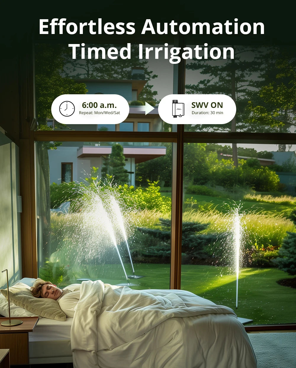 SONOFF SWV Zigbee Smart Water Valve IP55 Automatic Irrigation Easy Install Remote Control Time Schedule via eWeLink Alexa Google