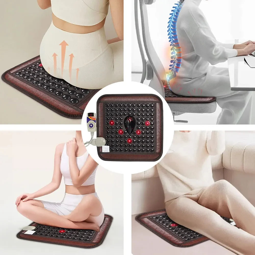 Infrared Jade Massage Cushion | Heated Tourmaline Deep Tissue Support Massage Cushion Tidesmit