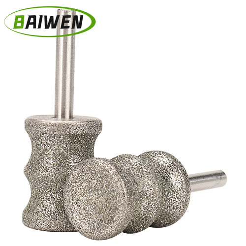 Pet nail grinder replacement head with diamond-textured grinding surface