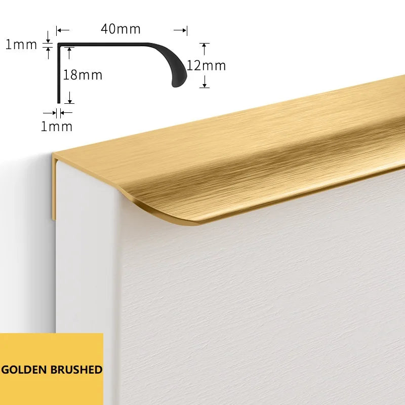 Invisible Wardrobe Handle Minimalist Modern Minimalist Cabinet Door Drawer Cashmere Gray Cabinet Furniture Hardware Small Handle