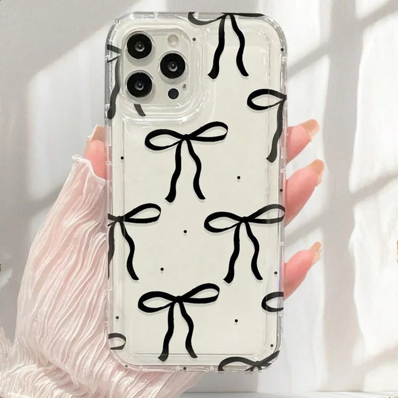 iPhone 16 Heart Bow Case: Shock-Absorbing Slim Protection Cover Tidesmit