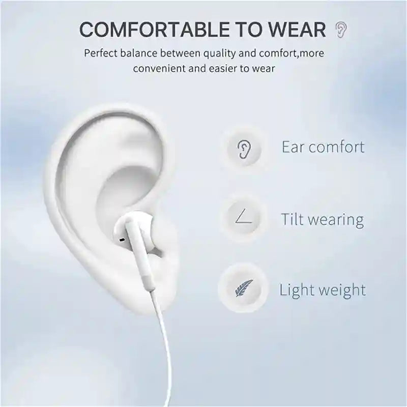 USB C Wired Earphones for Android - 3 Pack Noise Isolating Headset Tidesmit