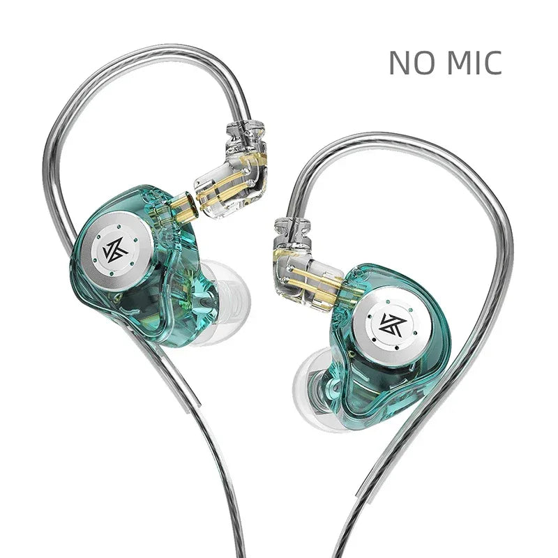 KZ EDX Pro In-Ear Monitor Headphones with Mic by Tidesmit Green No MIC China Mainland Tidesmit