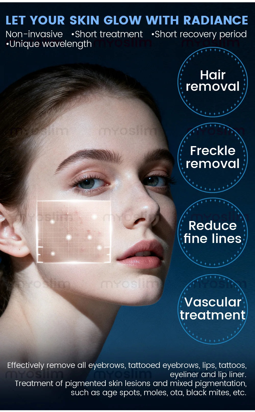 Tidesmit 4500W 4-in-1 multifunctional beauty machine for diode laser hair removal, Pico laser, and RF skin rejuvenation