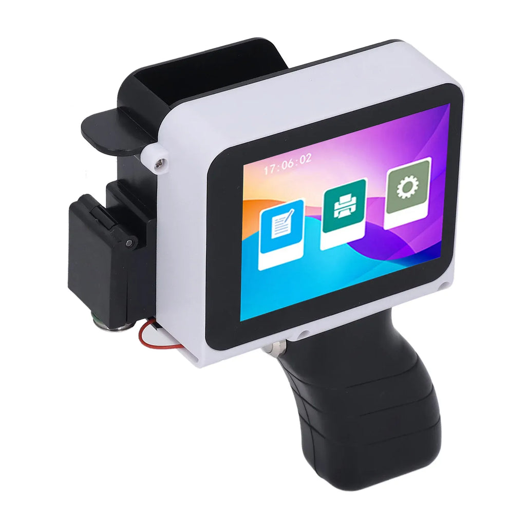 Handheld Inkjet Printer 12.7mm Inkjet Printing Machine for Barcode Date Label Batch Number Support Multi Languages Materials