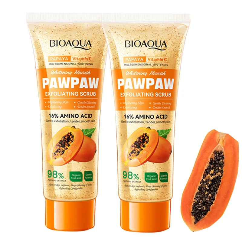 Papaya Vitamin C Exfoliating Scrub - Deep Cleansing Natural Skincare Scrubs Treatments 2pcs Tidesmit