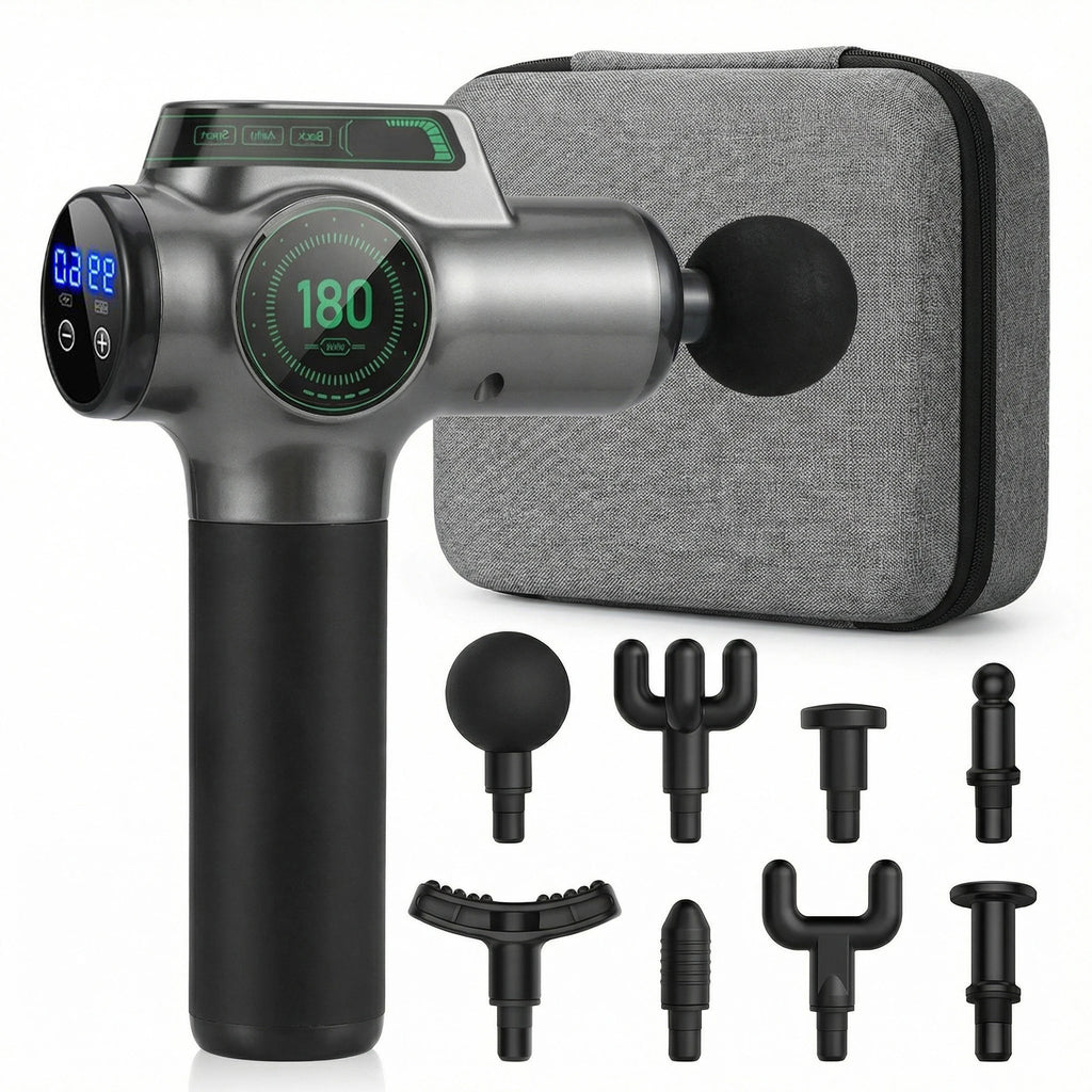 Portable Massage Gun: Deep Tissue Muscle Recovery & 8 Heads Fascia Gun Tidesmit