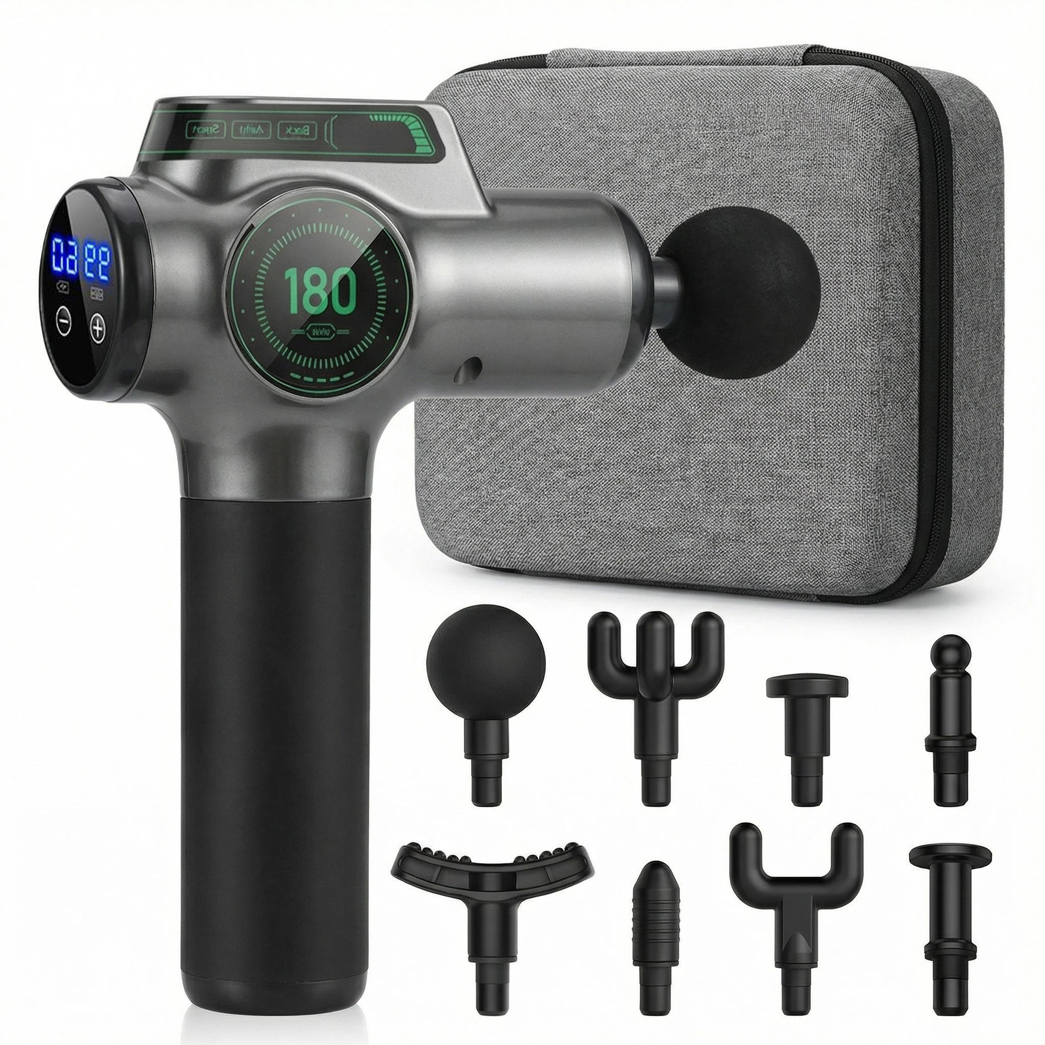 Portable Massage Gun: Deep Tissue Muscle Recovery & 8 Heads Fascia Gun Tidesmit