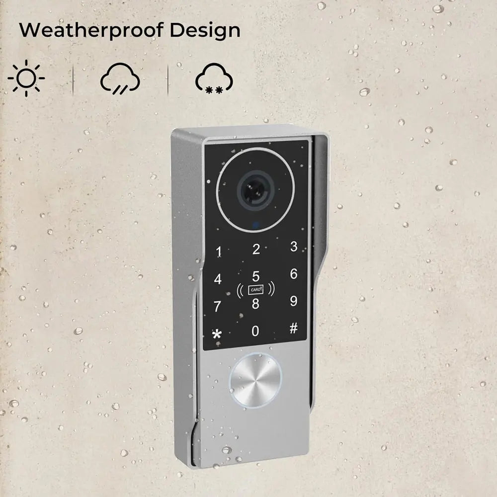 2Wire Tuya Smart Video Intercom Doorbell 5G WiFi 7/10inch Touch Screen 1080P Metal Outdoor Camera Doorphone Password 5in1 Unlock