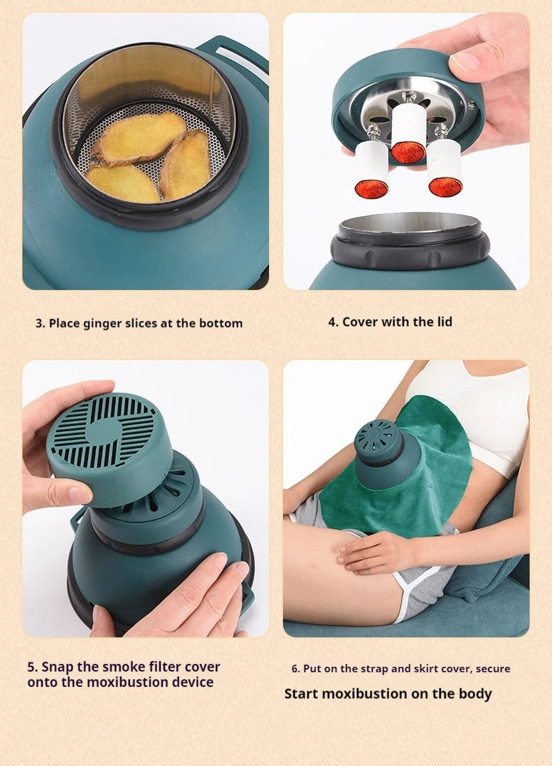 Smokeless Moxibustion Jar: Portable Muscle Relief & Heat Therapy Tool Back Massage Instrument Tidesmit