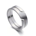 Stainless Steel Couple Health Monitor Rings - Durable Wellness Wearable silver Tidesmit