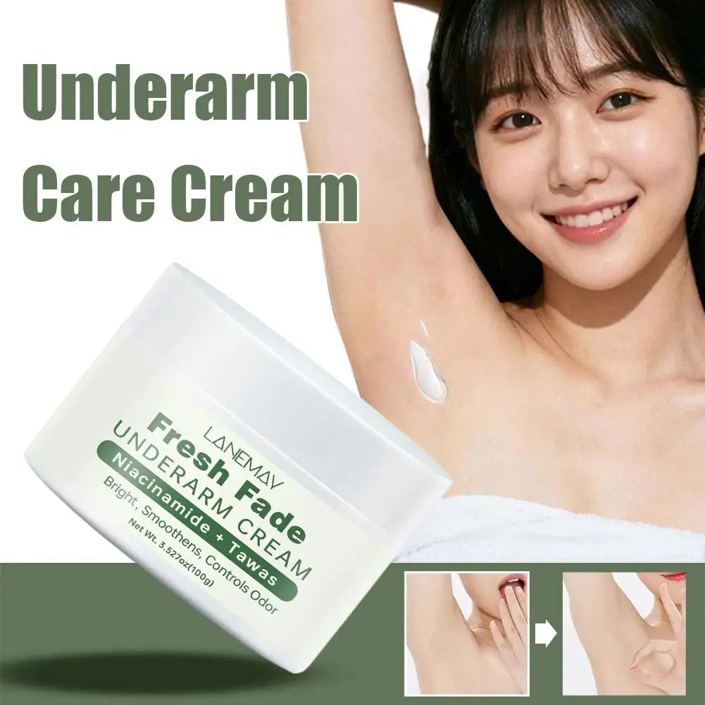Fresh Fade UNDERARMCREAM Cream Niacinamide Brightens,Smoothens,Controls Odor  Underarm Skin Care Moisturizing  Body Lotion 100g