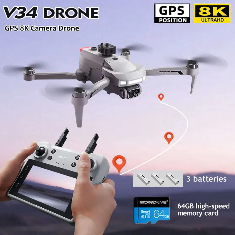 Tidesmit 4K GPS Foldable Camera Drone with Obstacle Avoidance Tidesmit