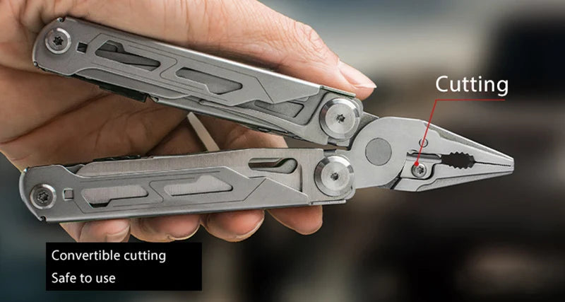 17 In 1 Mini Foldable Plier Multi Tool Folding EDC Multitool Screwdriver Pliers File Ruler Outdoor Hand Tool Sets