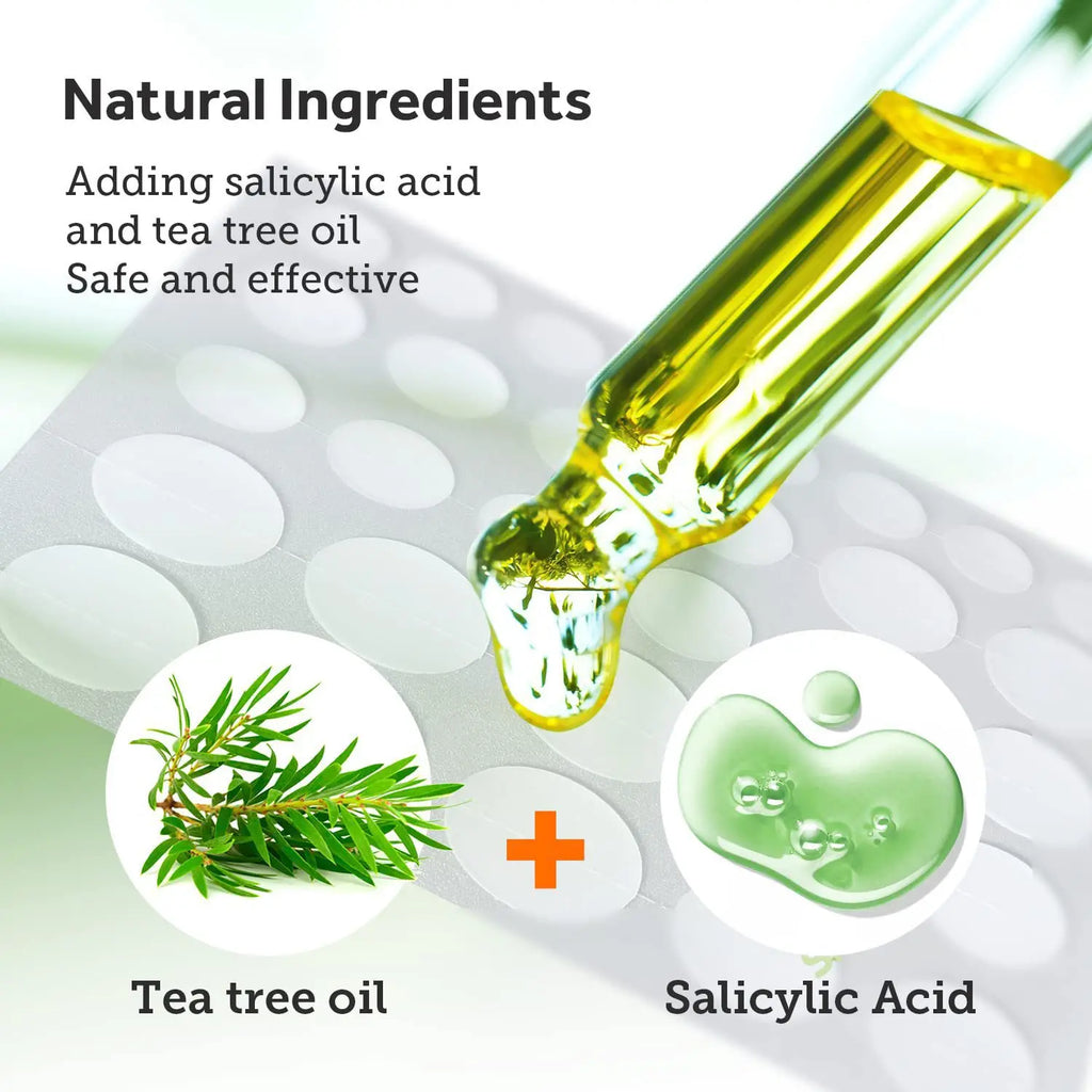 Tidesmit 360/720/1080 count tea tree oil acne patches for effective, odorless, and alcohol-free breakout treatment.