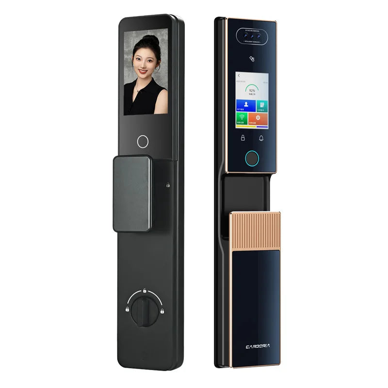 Cardoria Fully Automatic AI Dual Screen Camera Dual Electric Palm Vein Door Entry Intelligent Fingerprint Facial Lock Smart Lock