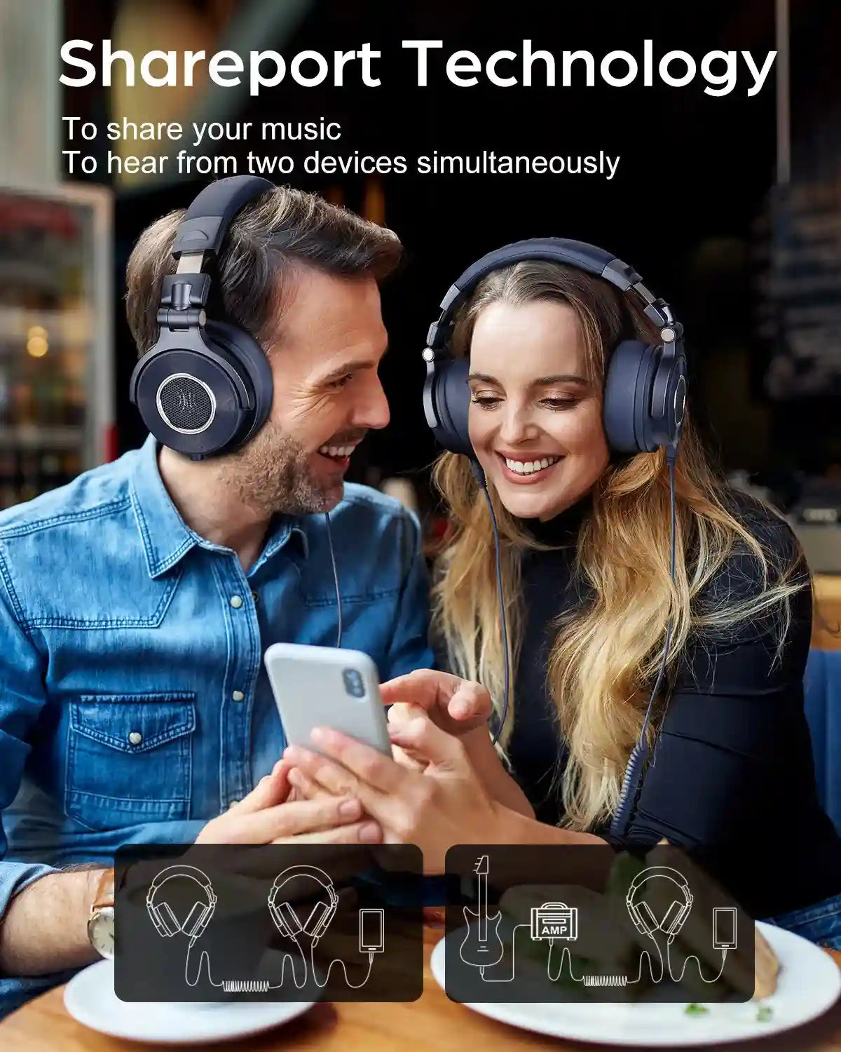 Wired Studio Headphones Over-Ear High-Res Monitor Audio Tidesmit Tidesmit