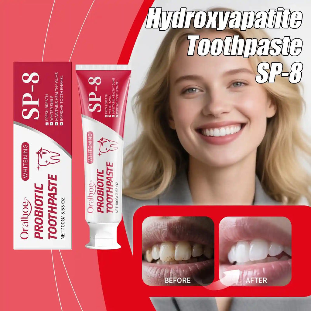 Tidesmit SP-8 Hydroxyapatite teeth whitening toothpaste for deep stain removal and decay prevention