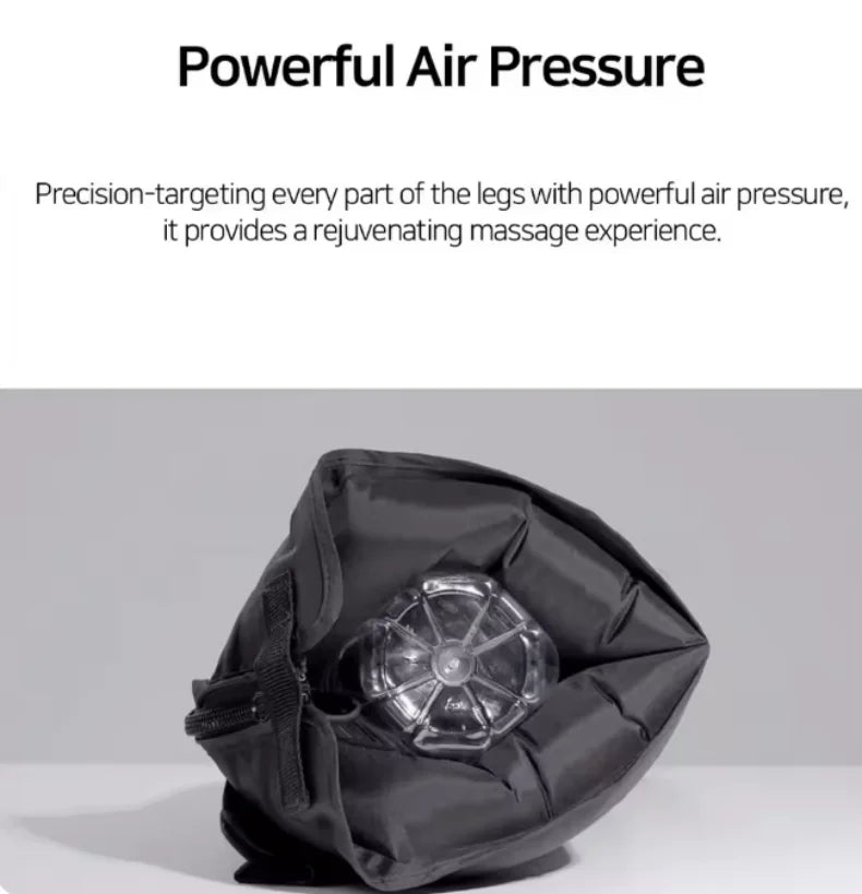 Air Pressure Leg Massager with Heat Therapy & Deep Tissue Relief Back Massage Instrument Tidesmit