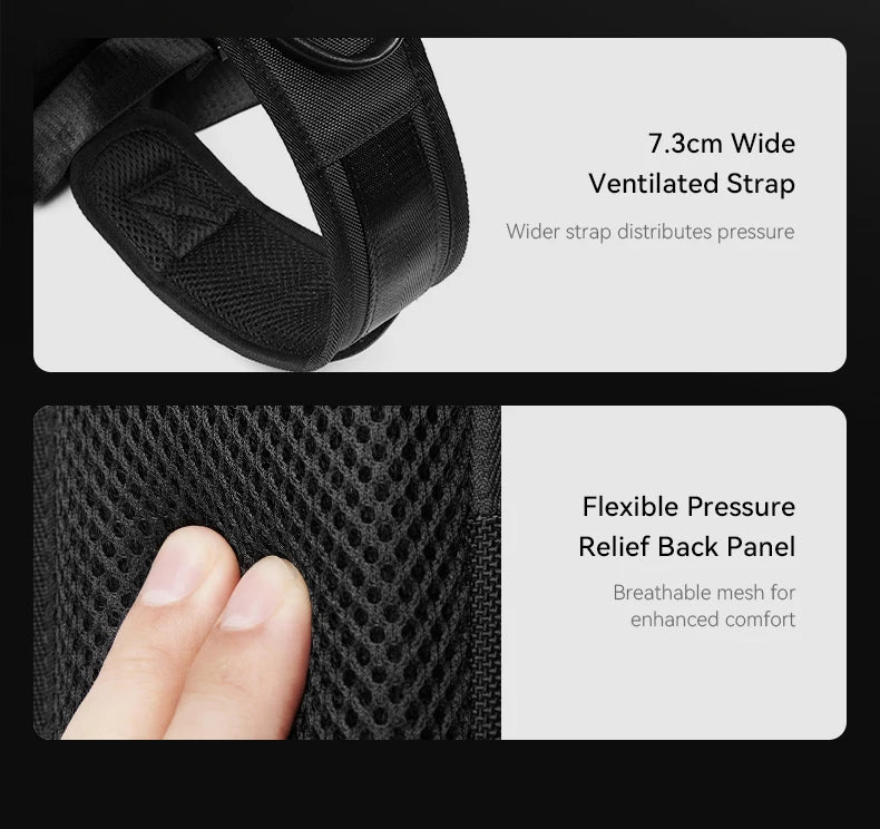 ReeYee N6 6L Sling Chest Bag, Combination Lock Security Crossbody Pack, Unique Design with Smart Organization Compartments