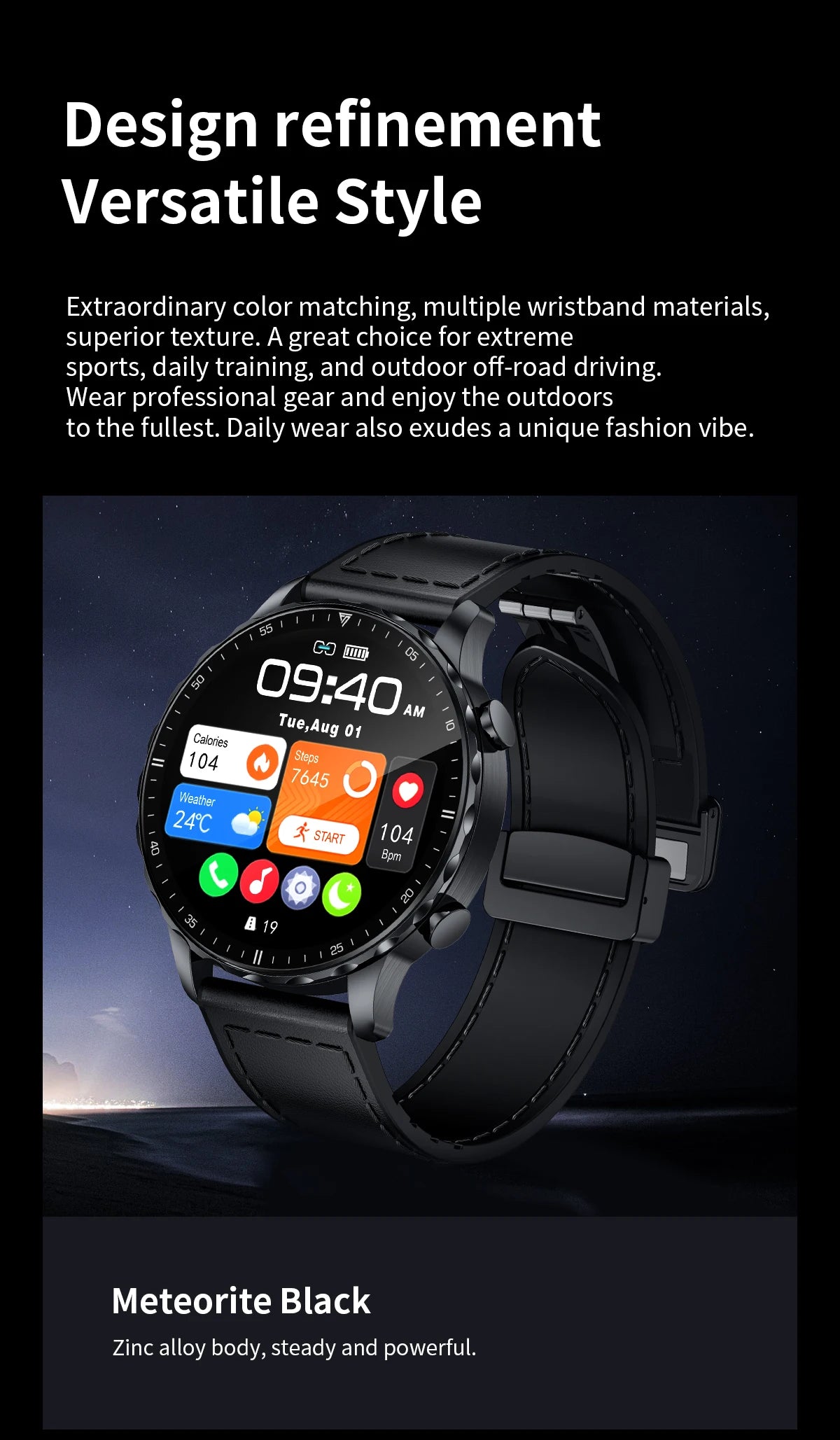 LIGE 2026 New Outdoor Sports Smart Watch Men 1.85“ HD Screen Heart Rate Bluetooth Call IP68 Waterproof Business Smartwatch Men