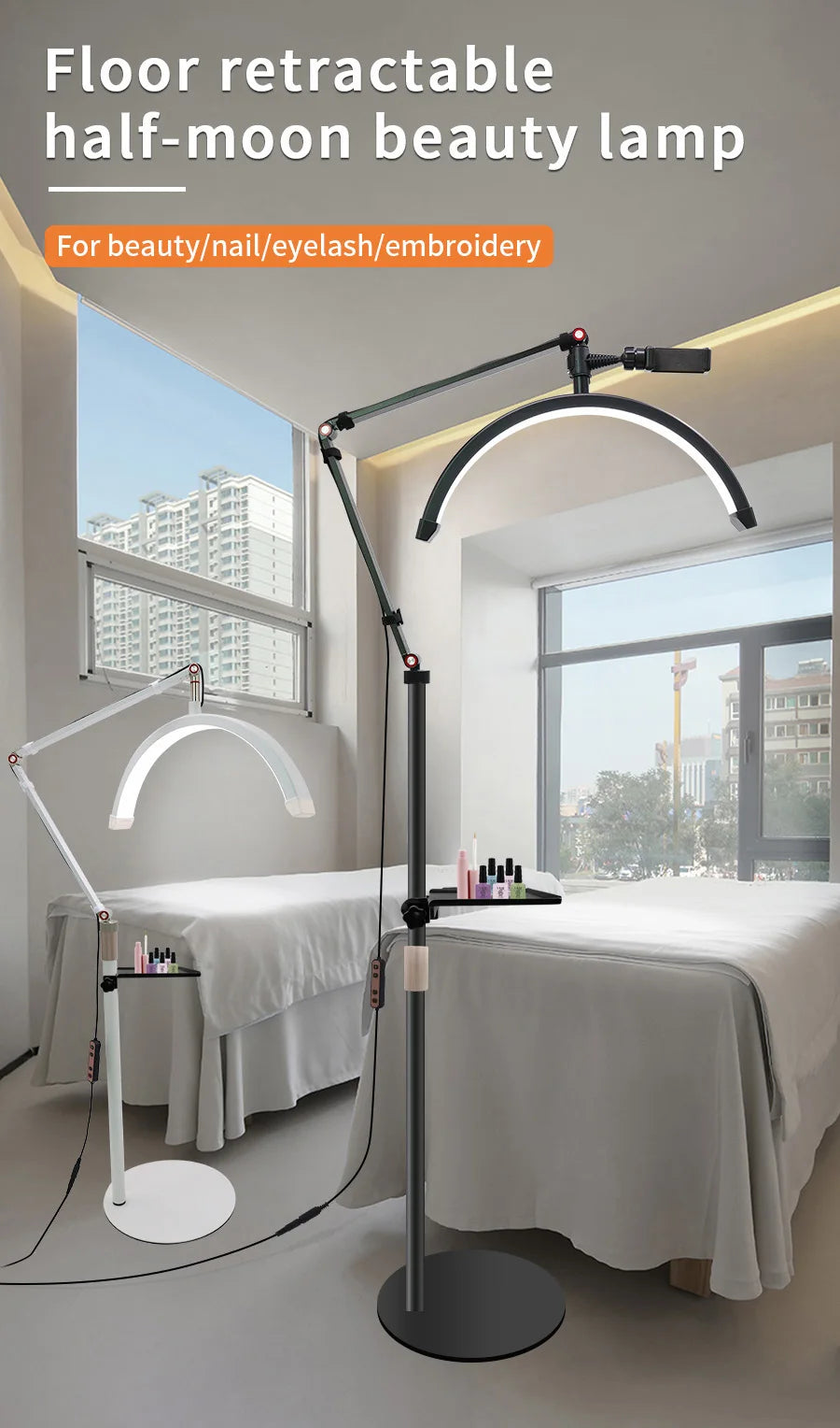 Half Moon Eyelash Lamp - LED Salon Light with Adjustable Color Temperature Tidesmit